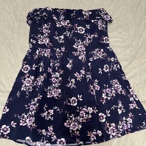 Floral strapless sundress dress